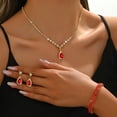 thumbnail image 1 of Faty-T Rhinestone Bridal Wedding Jewelry Set Silver Necklace Earrings Bracelet Sets Formal Prom Costume Jewelry Sets for Women, 1 of 10