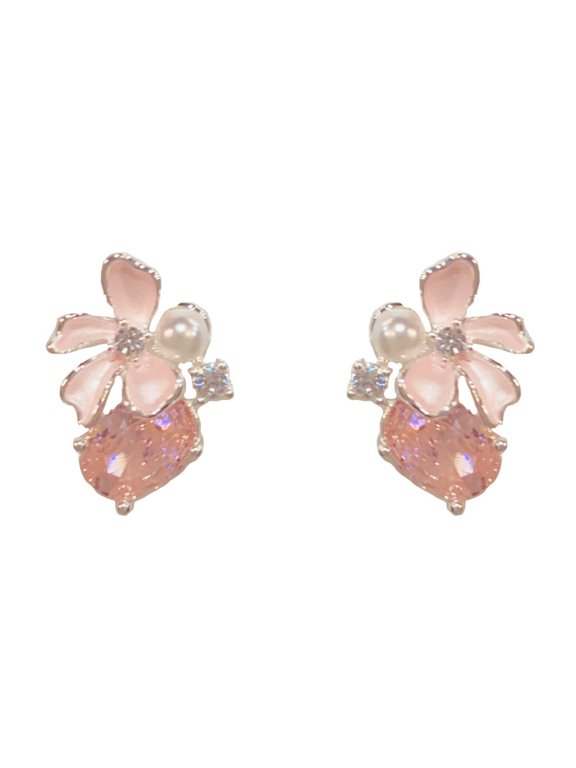 Rhinestone Cluster Stud Earrings Elegant Small Marquise Crystal Wedding Earrings for Brides Bridemaids Party Prom Costume Earrings for Women