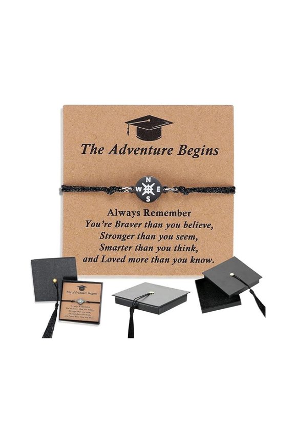 Unique Grad Cap Box 2026 Graduation Gifts for Her/Him - Adjustable Unisex Bracelet for College Grads