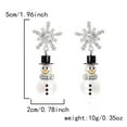 thumbnail image 1 of Faty-T Vintage Snowman Earrings with -like Icy White Beads & Black Top Hat - Golden-Tone Snowflake Accent Dangle Earrings for Women, Year-Round Holiday Party Jewelry, 1 of 9