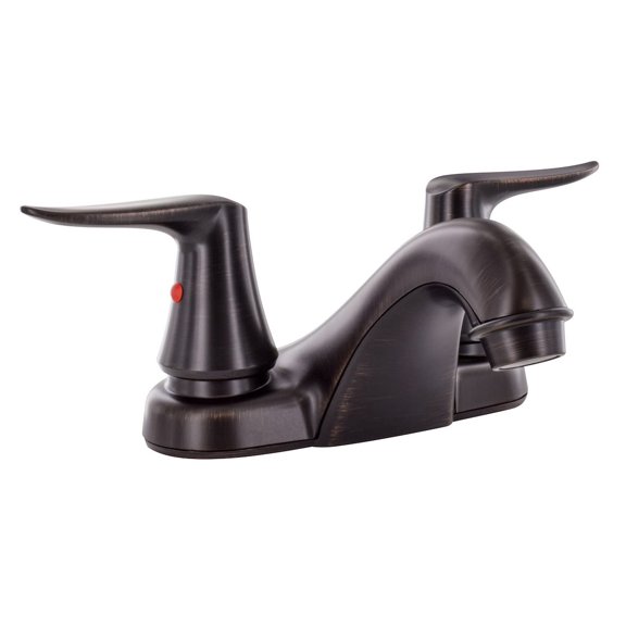 Faucet 4" Deck Lav Rubbed Bronze 2-Lever Handle
