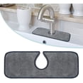 thumbnail image 1 of Faucet Absorbent Mat, Kitchen Faucet Sink Splash Guard, Microfiber Cloth Faucet Splash Catcher, Water Absorbent Mat Behind Faucet, Faucet Mat for Kitchen Sink Machine Washable, 14.9" x 5.1", 1 of 6