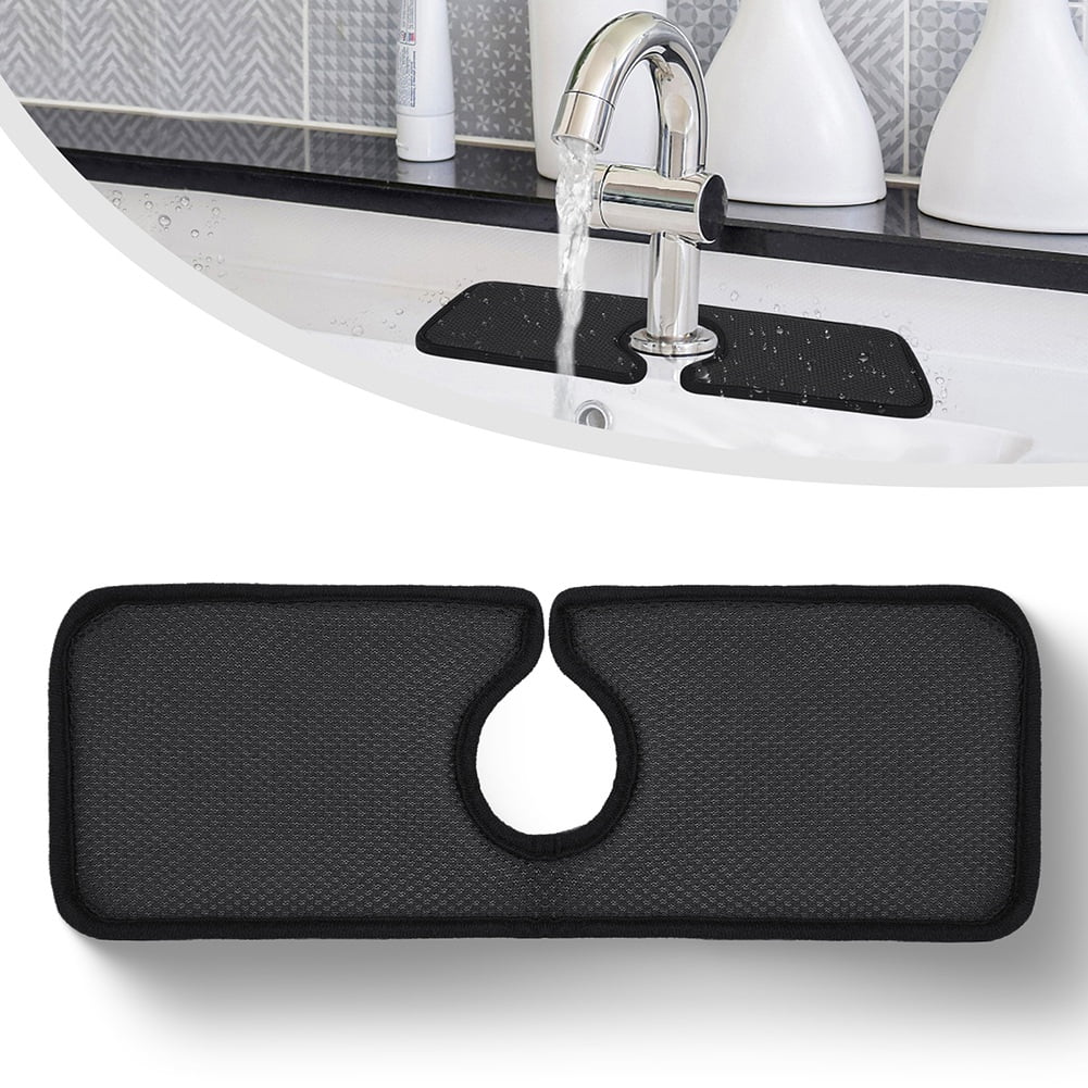 Faucet Absorbent Mat, Sink Splash Guard for Bathroom Sink Countertop ...