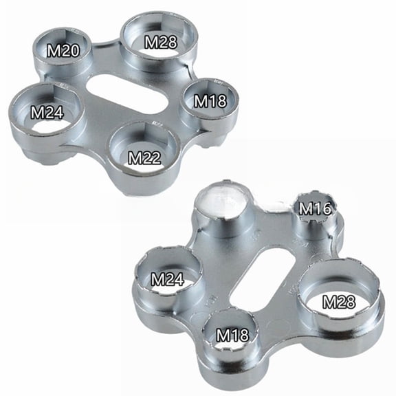 Faucet Aerator Removal Wrench, Furenl 6-In-1 Faucet Removal Tool - Metal Key with Front & Reverse Threads for Bathroom & Kitchen