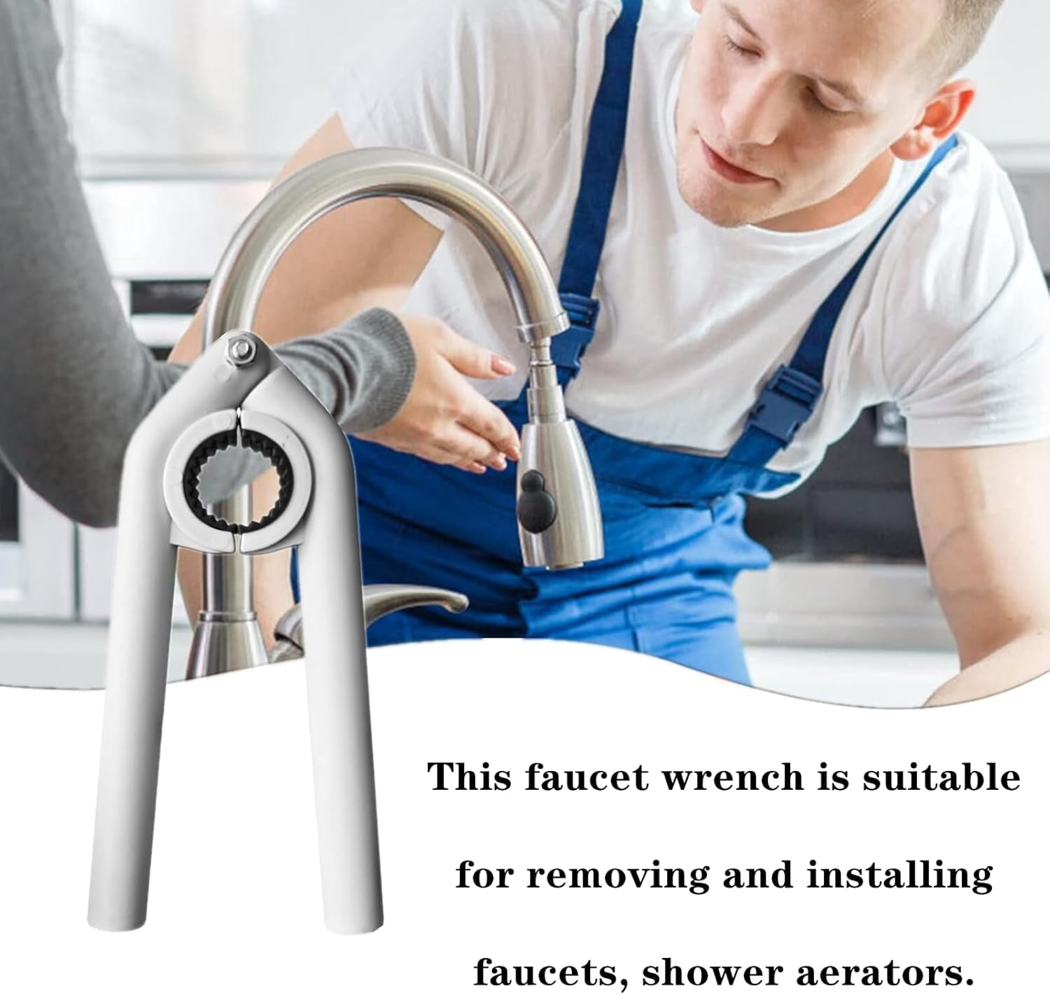 Faucet Aerator 10-in-1 Tool Kit - Universal Removal Wrench For Bathroom Sink Repair - 9