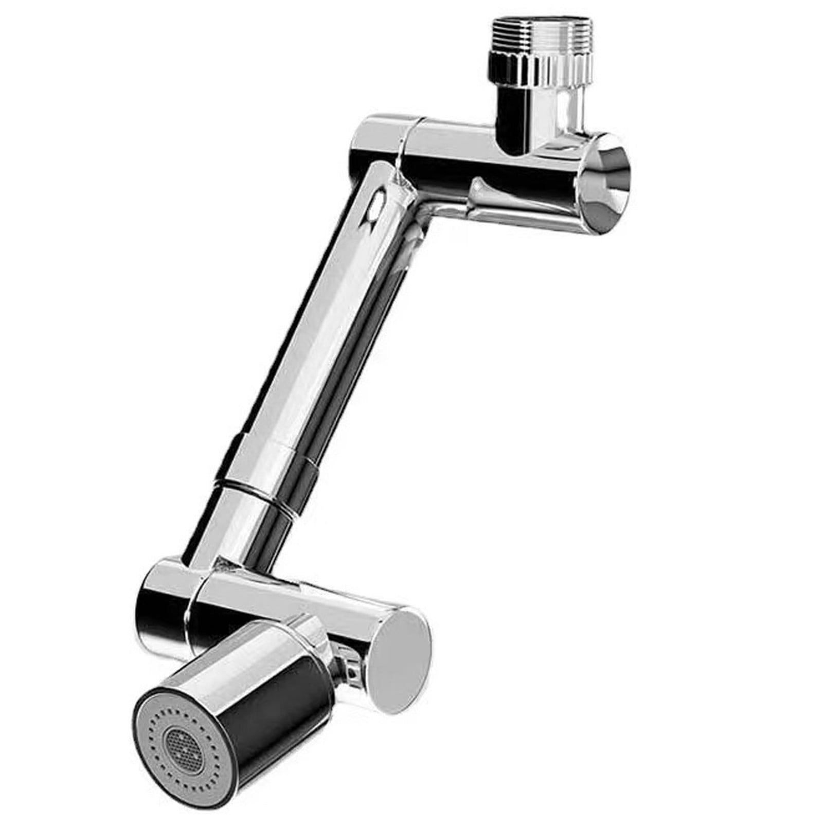 Faucet Attachment, Rotating 1440 Robotic Arm Faucet Universal Model, 1/2 Sprayer Modes Kitchen Bathroom Sink Extender, Rotating Extension Spout for Hand Face Washing
