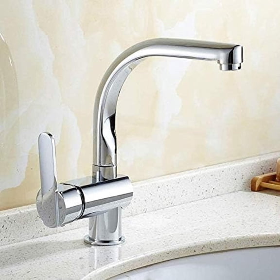 Faucet Basin Faucet Bathroom Faucet Solid Brass Chrome Plated Complete 360 ??Degree Rotation Single Handle Faucet