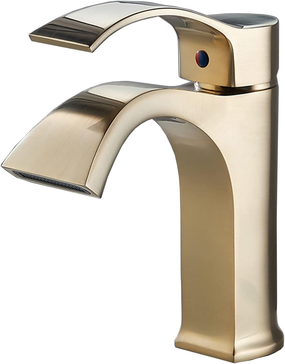 Antique Brass Bathroom Faucet – Hot & Cold Water Mixer, Deck Mounted Basin Tap With Ceramic Valve, Lead-Free Brass Construction