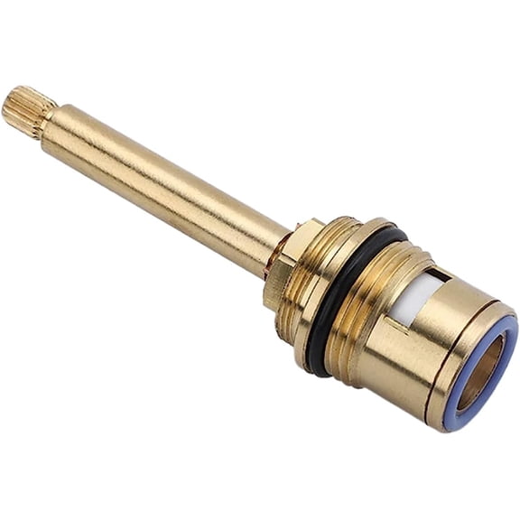 Faucet Cartridge,Ceramic Stem Disc Cartridge Valve Quarter Turn 3/4" 20 Spline Replacement Tap Valve Brass Tap Cartridge for Bathroom Kitchen Tap (Blue)