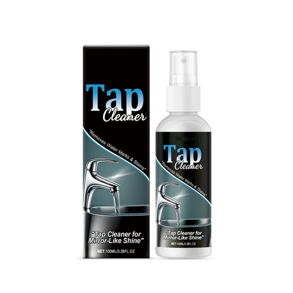 Faucet Cleaner 100ml, Removes Stubborn Water Stains from Home Faucets and Showerheads, Bathroom Fixture Cleaner for Chrome and Stainless Steel, Limescale Remover for Faucets