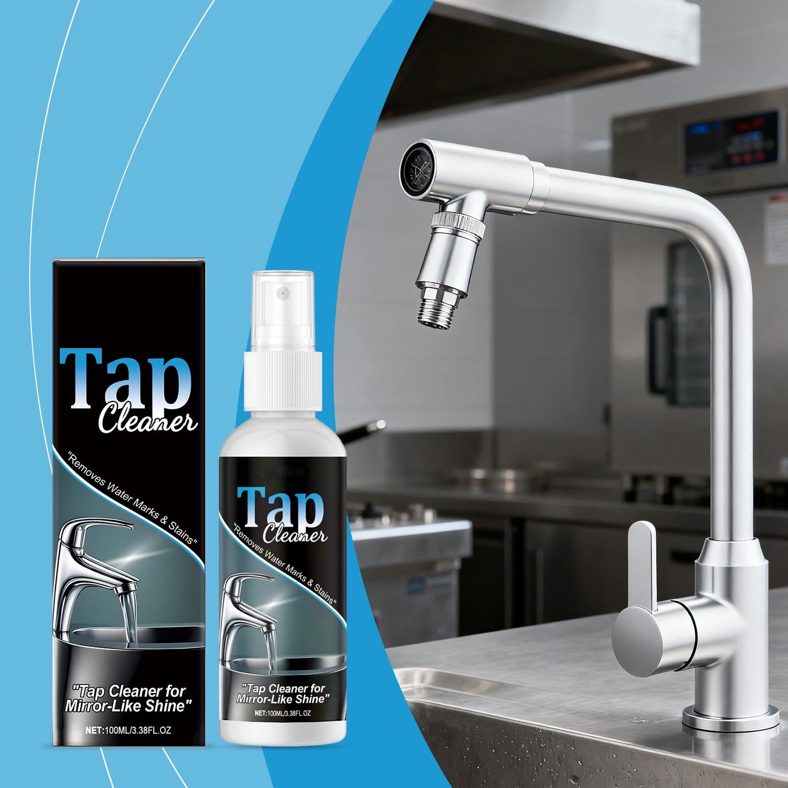 Faucet Cleaner 100ml | Removes Stubborn Water Stains, Limescale ...