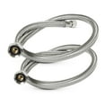 thumbnail image 1 of Faucet Connector With 1/2 in. x 3/8 in. Brass Nut, Stainless Steel Faucet Supply Line 20 in. (Pack Of 2), 1 of 5