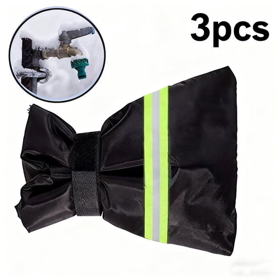 Faucet Cover for Winter Freeze Protection,Spigot Cover with Reflective Strips,Outside Faucet Cover for Cold Weather, Thickened Anti-Freeze 3pcs(15*18cm)