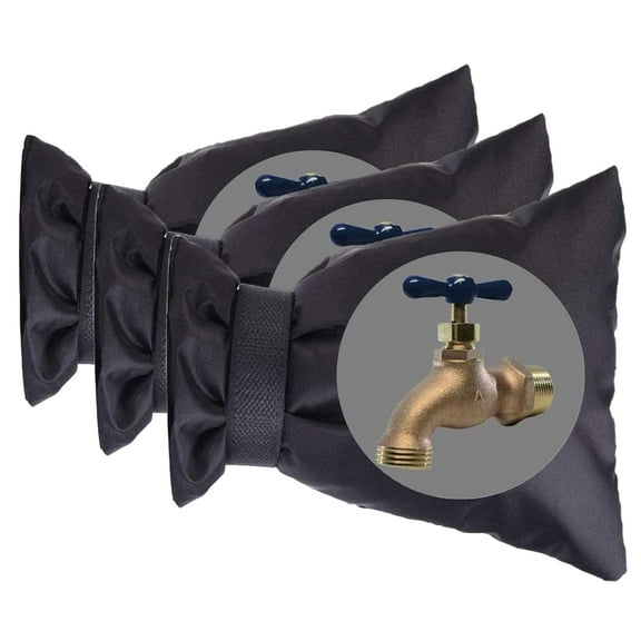 Faucet Covers for Winter Freeze 3 Packs Hose Bib Protector Spout Cover,Garden Faucet Socks,Outside Spigot Pipe Freeze Protection Cover,Insulated Tap Pouch (small)