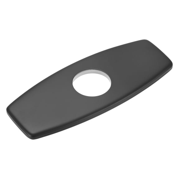 Faucet Deck Plate, 6 Inch 304 Stainless Steel Escutcheon Faucet Plate [Black]