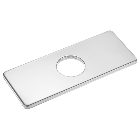 Faucet Deck Plate, 6 Inch Square 304 Stainless Steel Escutcheon Faucet Plate [Silver Tone]