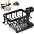 Faucet Drainer Basket with Drip Tray, 360° Swivel Kitchen Sink Faucet ...