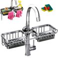 Faucet Drainer Basket with Drip Tray, 360° Swivel Kitchen Sink Faucet ...