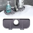 thumbnail image 1 of Faucet Draining Mat under $5! CQCYD Universal Faucet Drip Tray, Kitchen Sink Splash Guard with Drainage Holes, Waterproof Sink Mat for Countertop Protection, Non-Slip Diatomite Pad, 1 of 9