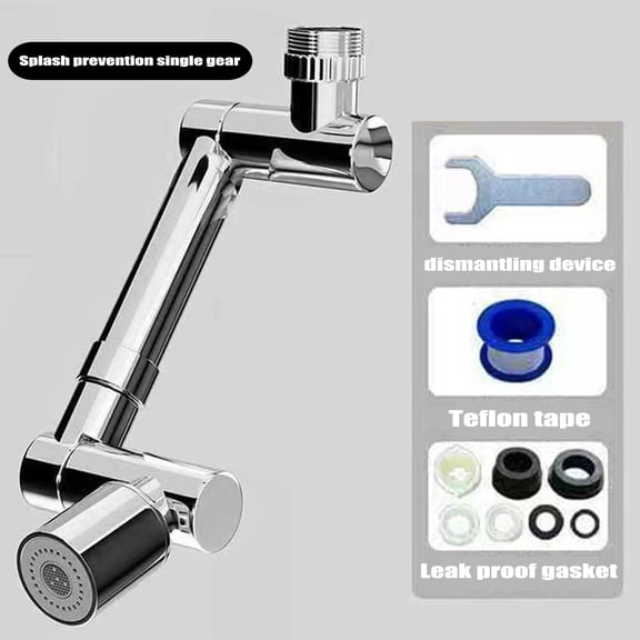 Faucet Extender 1440 Degree Rotating Faucet Aerator • High-Efficiency Water Saving Device • Brass Construction Anti-Rust • Easy to Install Faucet Adapter with Leakproof Gasket