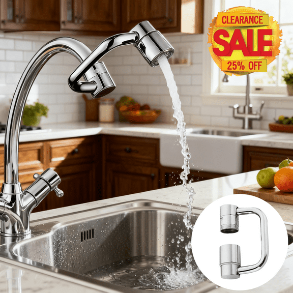 Faucet Extender 1440° Rotatable Faucet Aerator Extension, Universal Sink Faucet Attachment with Dual Spray Modes for Kitchen and Bathroom, 2025 Upgrade Design, by FAJHHA