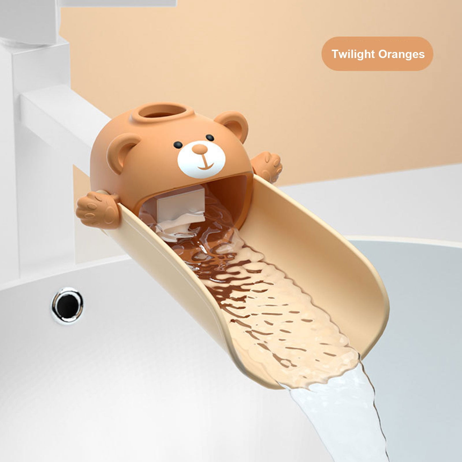 The Faucet Extender Is Brown|Bubbie Bear Faucet Extender Baby Hand ...