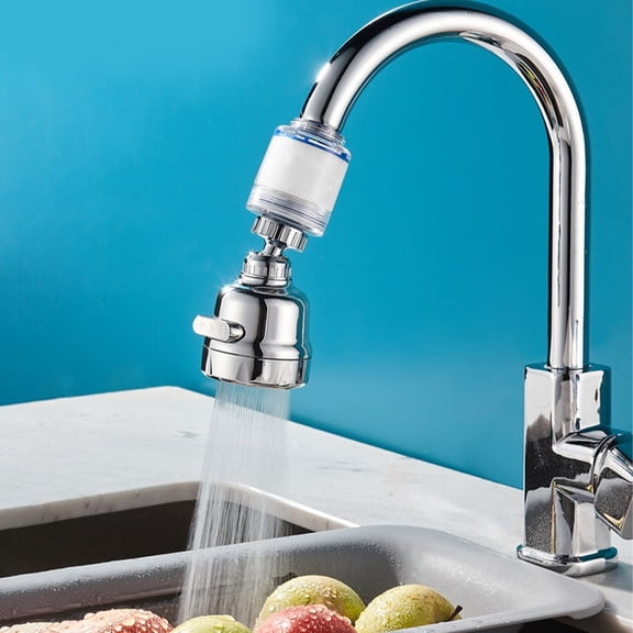 Faucet Extender Double-Filter Water Purifier 360° Rotating Plastic Triple-Mode Aerator with Universal Fittings For Clean and Convenient Household Tap Water Use