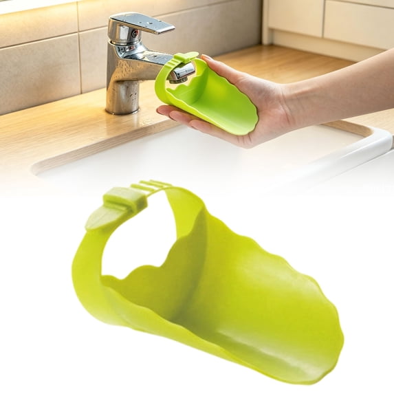 Faucet Extender - Sink Handle Extender, Safe Fun Bathroom Hand-Washing Solution for Toddlers, Teach Good Sanitation Habits, Green