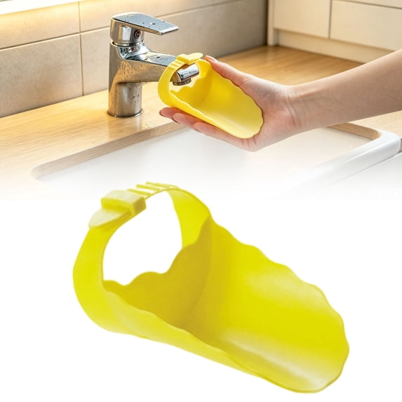 Faucet Extender - Sink Handle Extender, Safe Fun Bathroom Hand-Washing Solution for Toddlers, Teach Good Sanitation Habits, Yellow