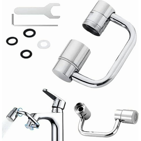 Faucet Extender, Universal Sink Faucet 1080° Rotatable Faucet Aerator Extension, 2 Mode Splash Water Filter, Swivel Robotic Arm Swivel Extension Aerator Kitchen Sink Faucet Extender(1pcs, 2 Mode)