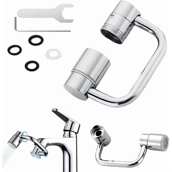 Faucet Extender, Universal Sink Faucet 1080° Rotatable Faucet Aerator Extension, 2 Mode Splash Water Filter, Swivel Robotic Arm Swivel Extension Aerator Kitchen Sink Faucet Extender(1pcs, 1 Mode)