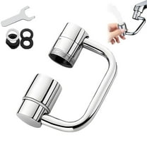 Faucet Extender, Universal Sink Faucet 1080° Rotatable Faucet Aerator Extension with 2 Modes & Swivel Arm for Kitchen Sinks