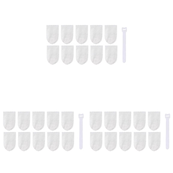 Faucet Filter Bag, Universal Filter Bag, Faucet Splash-Proof Mesh, 30 Pieces Pack with 3 Strap, Fine Fabric Sink Screen, Porous Sleeve with Adjustable Loop, Water Strainer for Bathroom & Garden