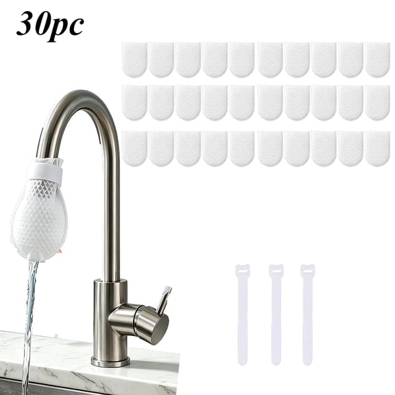 Faucet Filter Cotton Bag Universal Splash-Proof Disposable Food-Grade Non-Woven Filter Sleeve with Fine Fiber Mesh Sediment Scale Barrier Compact Kitchen Sink Faucet Purifier,C