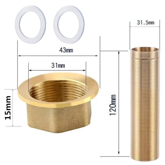 Faucet Fixed Foot Screw Cold Hot Water Brass Pipe Nuts Tap Repair Nut Extension Herramientas Taladros Ferramentas 12Cm
