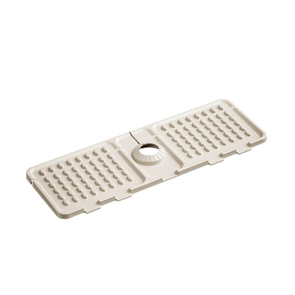 Faucet Guard And Drain Mat Protector Kitchen Splash Guard Silicone Kitchen Tap Mat Stone Tray Tap Mat Splash Guard For Bathroom Kitchen (Beige 1pc)