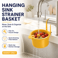 thumbnail image 1 of Faucet Hanging Strainer Sink Strainer Basket Self Cleaning Kitchen Sink Strainer Basket Faucet Hanging Food Catcher Auto Dump Filter for Leftovers Fruit and Veggies Wall Mounted Sink Draining Basket, 1 of 8