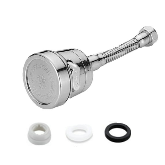 Faucet Head Universal Extender | 360° Rotating Kitchen Sink Tap Attachment | 3-Mode Spray Booster | Water Filter Guard | Fits 99% Faucets | Stainless Steel ABS | Water-saving Adapter