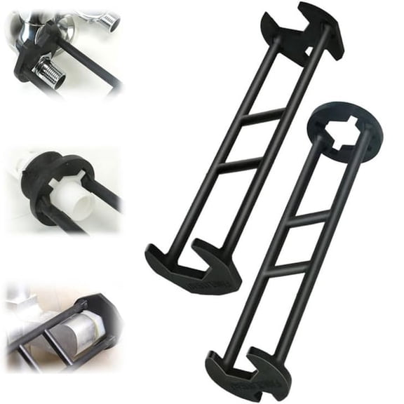 Faucet Installation Wrench, Sink Pipe Socket Tightener, Metal, Multifunctional Tool, Durable, Ergonomic, Kitchen, Bathroom Use, Convenient Size, 2pcs