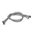 thumbnail image 1 of Faucet Line Connector Braided 304 Stainless Steel Supply Hose 1/2" I.P. Female Thread to 1/2" I.P. Female Straight Thread Faucet Hose Replacement (One Pair), 1 of 6