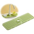 thumbnail image 1 of Faucet Mat for Kitchen Sink, 2024 New Kitchen Sink Splash Guard Silicone Draining Mat, Fast Drying Protective Sink Tray, Ideal for Kitchens, Bathrooms and RVs (Grey, 17.5" x 5.5"), 1 of 5
