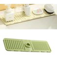 thumbnail image 1 of Faucet Mat for Kitchen Sink, 2024 New Kitchen Sink Splash Guard Silicone Draining Mat Fast Drying Stone Sink Tray, Sink Protectors Dish Soap Sponge Holder for Kitchen Bathroom Sink (Yellow, Large), 1 of 5