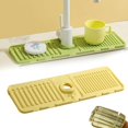 thumbnail image 1 of Faucet Mat for Kitchen Sink, 2024 New Kitchen Sink Splash Guard Silicone Draining Mat, Faucet Absorbent Sink Protectors Mat Kitchen Faucet Mat for Kitchen Sink (Grey), 1 of 5