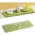 thumbnail image 1 of Faucet Mat for Kitchen Sink, 2024 New Kitchen Sink Splash Guard Silicone Draining Mat, Faucet Guard for Kitchen Sink, Sink Faucet Mat Splash Guard for Kitchen Bathroom Sink Area (Gray, 1Pack), 1 of 5