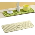 thumbnail image 1 of Faucet Mat for Kitchen Sink, 2024 New Kitchen Sink Splash Guard Silicone Draining Mat, Faucet Guard for Kitchen Sink, Sink Faucet Mat Splash Guard for Kitchen Bathroom Sink Area (Gray, 1Pack), 1 of 5