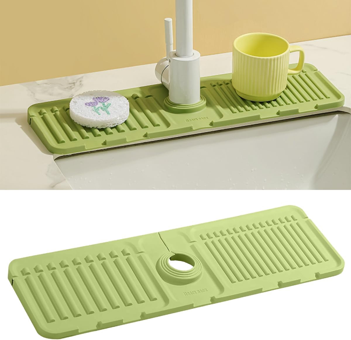 Faucet Mat for Kitchen Sink - 2024 New Silicone Faucet Mat Dish Soap ...