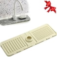 thumbnail image 1 of Faucet Mat for Kitchen Sink, 2024 Upgraded Kitchen Splash Guard for Sink, Silicone Draining Mat Fast Drying Sink Tray, Faucet Guard Draining Mat, Sink Splash Guard Home Kitchen Bathroom (Gray), 1 of 5