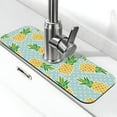 Faucet Mat for Kitchen Sink, Cute Golden Yellow Pineapple Cute