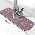 Faucet Mat for Kitchen Sink Cute Orange Fruit Fast Drying Absorbent