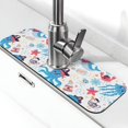 Faucet Mat for Kitchen Sink Cute Pirate Shark Whale Octopus Fast